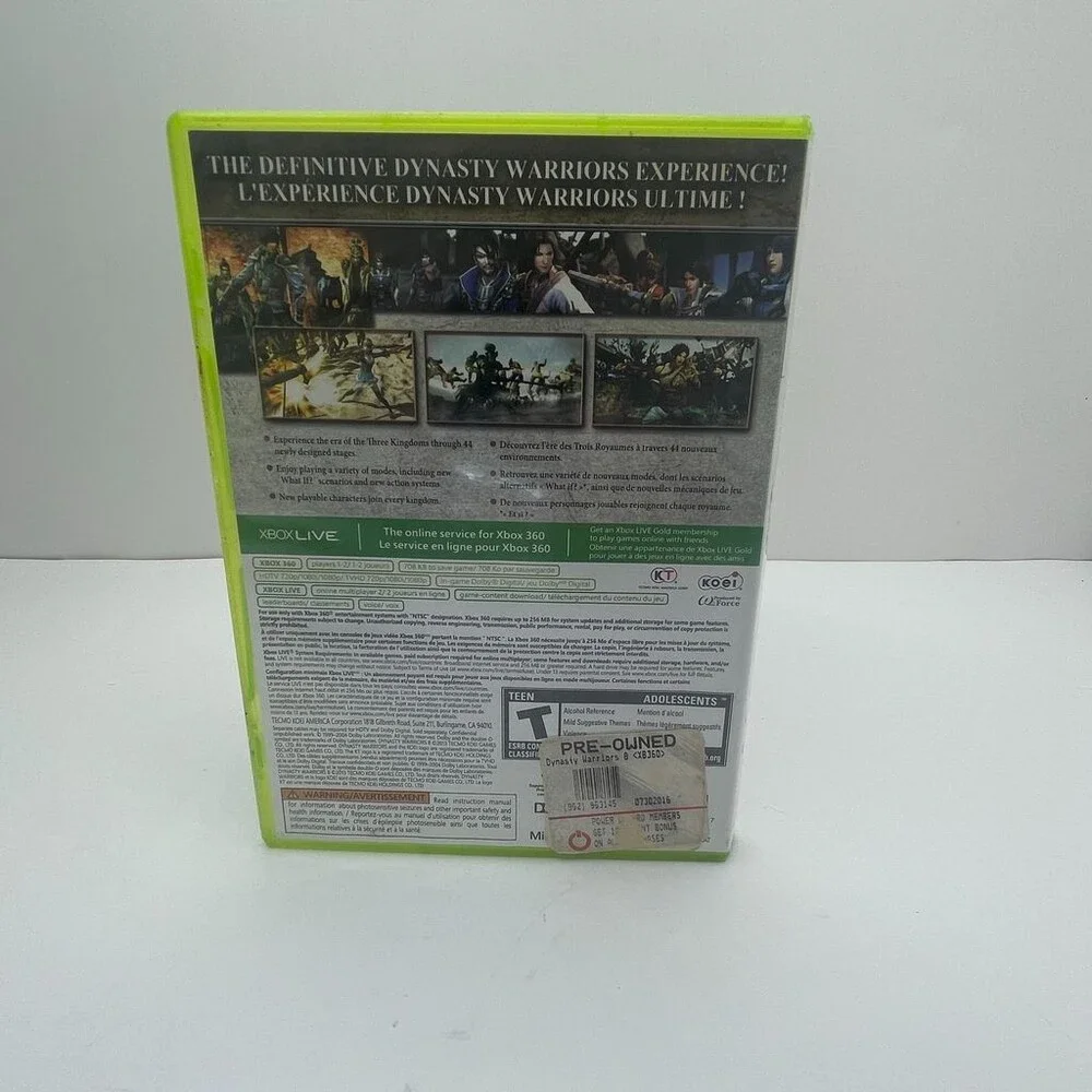 Dynasty Warriors 8 X360 (Microsoft Xbox 360, 2013) Complete W/ Manual